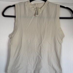 Skims Sleeveless Off white Cream Top
